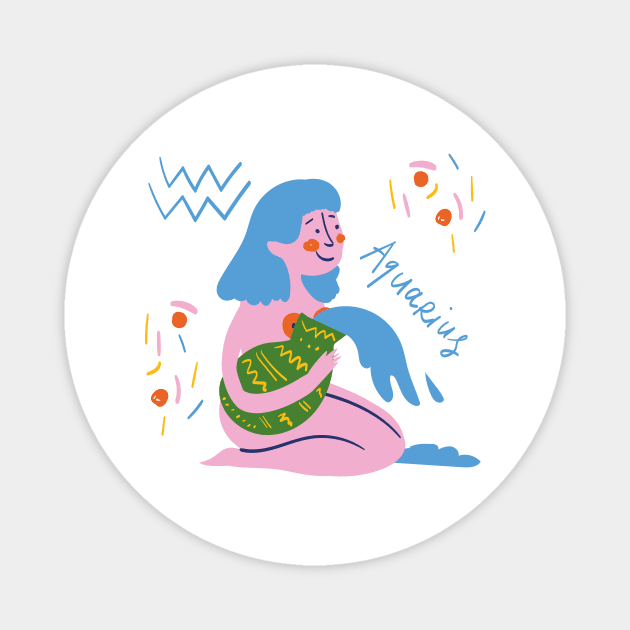 Zodiac sign - Aquarius Magnet by philippovaart